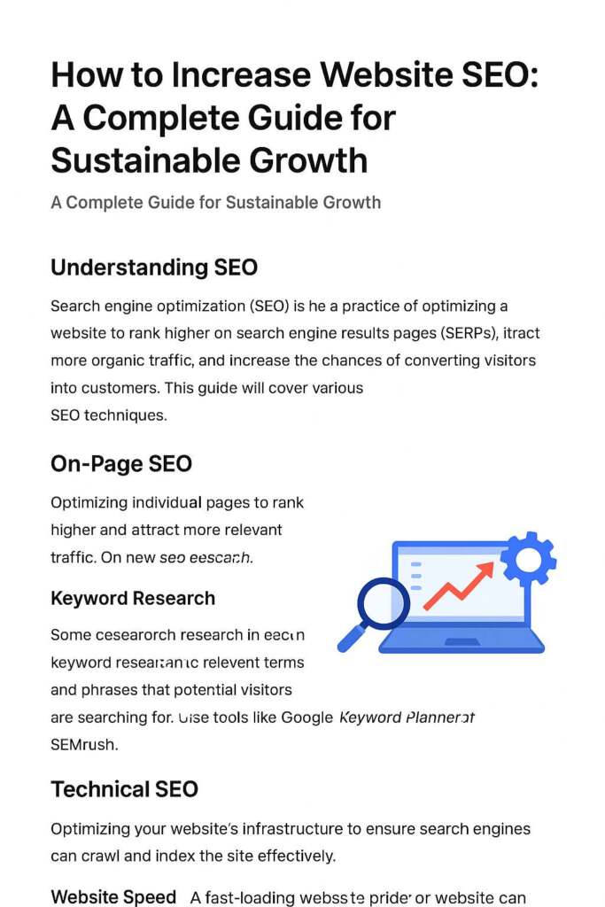 How to Increase Website SEO: A Complete Guide for Sustainable Growth
