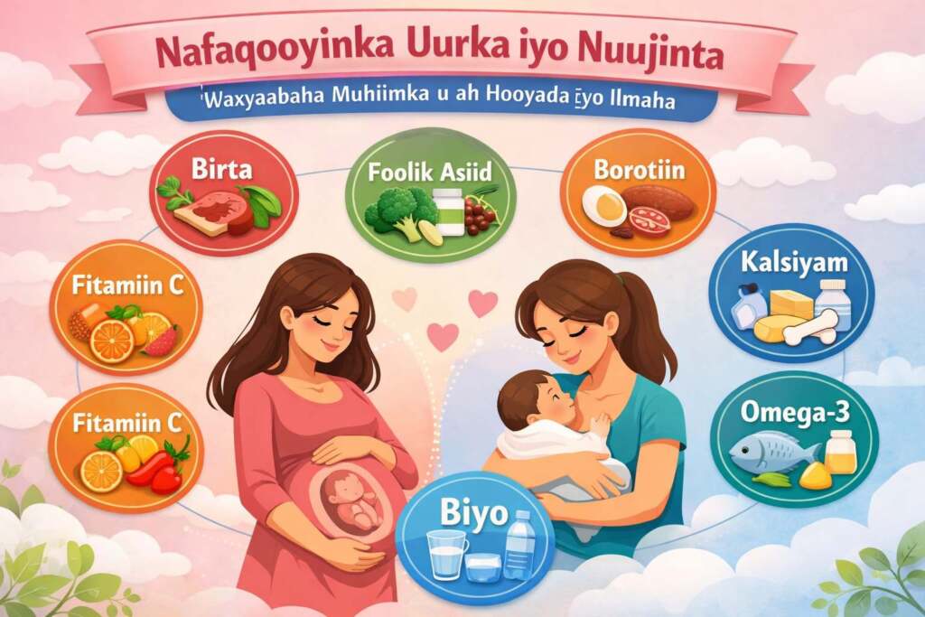 Nafaqooyinka Uurka iyo Nuujinta Waxyaabaha Muhiimka u ah Hooyada iyo Ilmaha